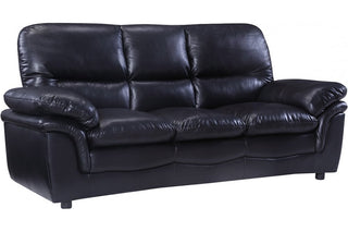 Verona Black Leather 3 Seater Sofa – Modern Design and Comfort - Sofa In Store