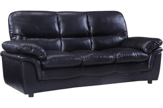 Verona Black Leather 3 Seater Sofa – Modern Design and Comfort - Sofa In Store
