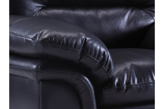 Verona Black Leather 3 Seater Sofa – Modern Design and Comfort - Sofa In Store