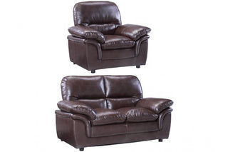Verona Brown Leather 2+1 Seater Sofa Set – Modern Design and Comfort - Sofa In Store