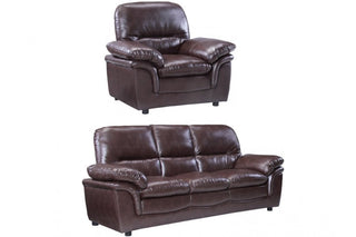 Verona Brown Leather 3+1 Seater Sofa Set – Modern Style and Comfort - Sofa In Store
