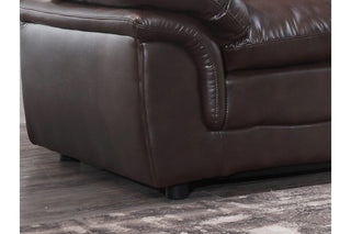 Verona Brown Leather 3 Seater Sofa – Stylish Modern Design - Sofa In Store