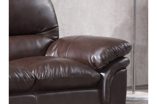 Verona Brown Leather 3 Seater Sofa – Stylish Modern Design - Sofa In Store
