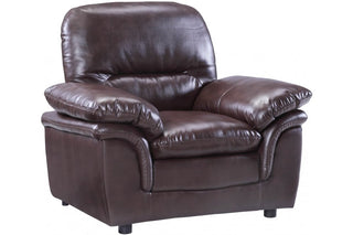 Verona Brown Leather Armchair – Premium Leather with Modern Style - Sofa In Store