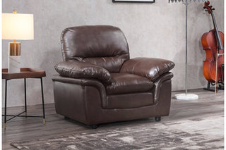 Verona Brown Leather Armchair – Premium Leather with Modern Style - Sofa In Store