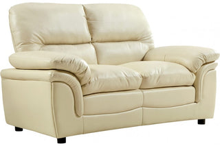 Verona Cream Leather 2 Seater Sofa – Modern Design with Plush Comfort - Sofa In Store