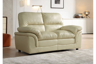 Verona Cream Leather 2 Seater Sofa – Modern Design with Plush Comfort - Sofa In Store