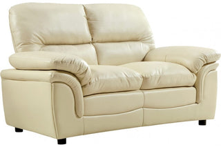Verona Cream Leather 2 Seater Sofa – Modern Design with Plush Comfort - Sofa In Store