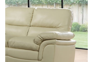 Verona Cream Leather 3 Seater Sofa – Stylish and Durable Design - Sofa In Store