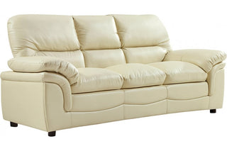 Verona Cream Leather 3 Seater Sofa – Stylish and Durable Design - Sofa In Store