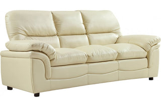Verona Cream Leather 3 Seater Sofa – Stylish and Durable Design - Sofa In Store