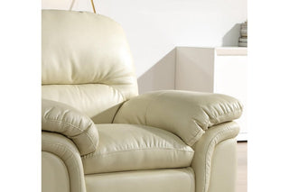 Verona Cream Leather Armchair – Premium Leather with Modern Design - Sofa In Store