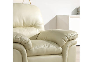 Verona Cream Leather Armchair – Premium Leather with Modern Design - Sofa In Store