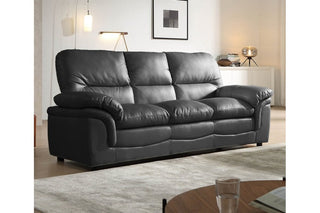 Verona Grey Leather 3 Seater Sofa – Stylish and Durable Design - Sofa In Store