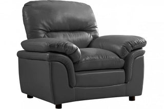 Verona Grey Leather Armchair – Premium Leather with Modern Design - Sofa In Store
