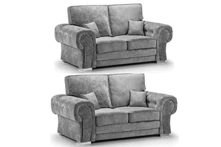 Verona High Back Grey Fabric 2+2 Seater Sofa Set - Premium Comfort - Sofa In Store