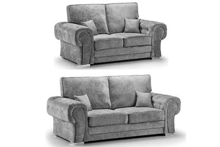 Verona High Back 3+2 Seater Sofa Set - Grey Fabric for Stylish Comfort - Sofa In Store