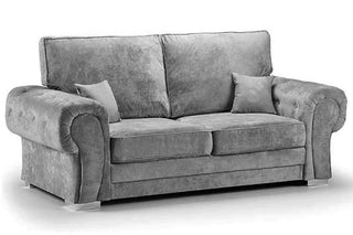 Verona High Back 3 Seater Sofa – Grey Fabric with Stylish Design - Sofa In Store