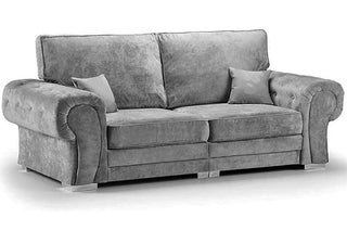 Verona High Back 4 Seater Sofa – Grey Fabric with Premium Comfort