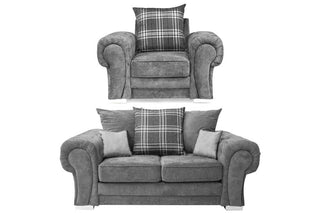 Verona Scatter Grey Fabric 2+1 Seater Sofa Set - Stylish Comfort - Sofa In Store