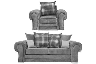 Verona Scatter 3+1 Seater Sofa Set – Grey Fabric with Stylish Design - Sofa In Store