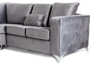 Warwick High Back Corner Sofa – Grey Velvet with Premium Design - Sofa In Store