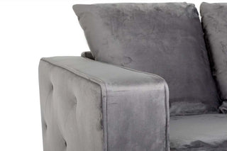 Warwick High Back Corner Sofa – Grey Velvet with Premium Design - Sofa In Store
