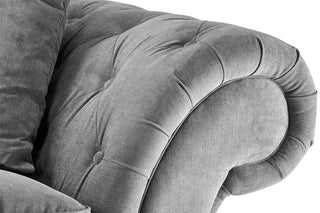 Windsor 3 Seater Sofa – Grey Fabric with Chesterfield Design - Sofa In Store