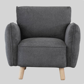 Gunnison Fabric 1 Seater Armchair In Dark Grey - Sofa In Store