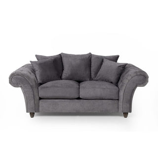 Classic Fabric 2 Seater Sofa Beverley Elegant Grey Finish - Sofa In Store