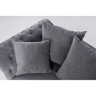 Classic Fabric 2 Seater Sofa Beverley Elegant Grey Finish - Sofa In Store