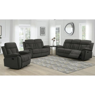 Killeen Fabric Recliner 3+2+1 Seater Sofa Set In Chocolate - Sofa In Store