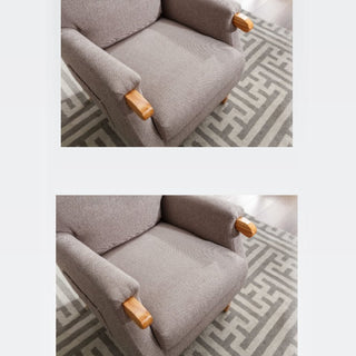 Laurel Fabric 1 Seater Armchair With Oak Legs In Taupe - Sofa In Store