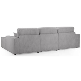 Leonard Fabric U Shaped Corner Sofa In Grey - Sofa In Store