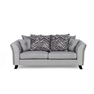 Riviera Chic 2 Seater Sofa | Grey Fabric | Modern Design & Durability - Sofa In Store
