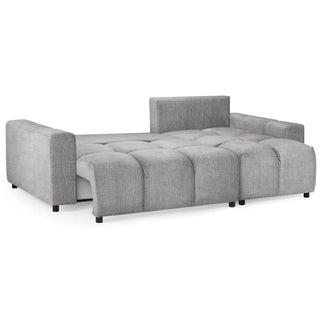 Lufkin Fabric Right Hand Corner Sofa Bed In Grey - Sofa In Store