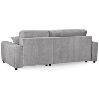 Lufkin Fabric Right Hand Corner Sofa Bed In Grey - Sofa In Store