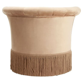 Art Deco Cream Velvet Swivel Accent Chair for Bedroom - Sofa In Store
