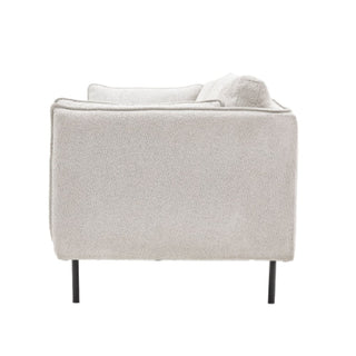 Magnolia Fabric 2 Seater Sofa With Black Legs In Natural - Sofa In Store