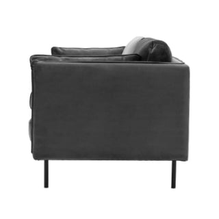 Magnolia Velvet 2 Seater Sofa With Black Legs In Truffle - Sofa In Store