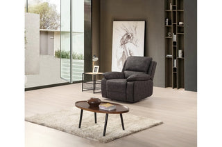Maple Grey Suede Fabric Electric Recliner Armchair – 1 Seater - Sofa In Store