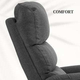 HOMCOM Electric Riser Recline Armchair, with Footrest - Dark Grey - Sofa In Store
