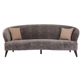 The Premier Sofas Contemporary 3 Seater Sofa features grey velvet fabric, slim black legs, and a sleek modern design—ideal for adding stylish comfort to any living room.
