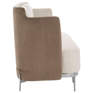 Markeb Upholstered Fabric 2 Seater Sofa | White Elegance | Modern Design - Sofa In Store