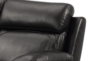 Renato 1 Seater Genuine Leather Black Electric Power Recliner - Sofa In Store
