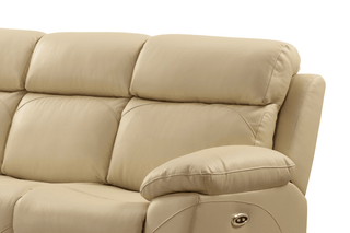 Renato Armchair - Genuine Leather Cream Electric Recliner - Sofa In Store