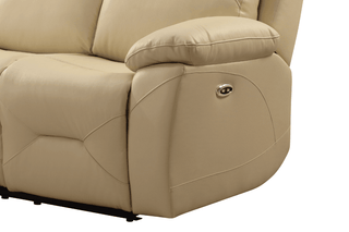 Renato Armchair - Genuine Leather Cream Electric Recliner - Sofa In Store