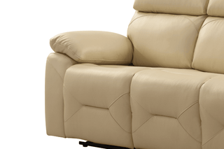 Renato Armchair - Genuine Leather Cream Electric Recliner - Sofa In Store