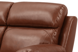 Renato 3+1+1 Seater Sofa Set – Tan Genuine Leather Electric Recliner - Sofa In Store