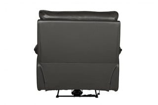 Turin Electric Power Recliner Armchair – Grey Genuine Leather - Sofa In Store